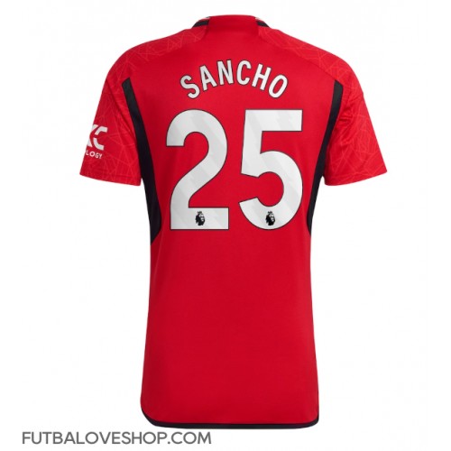 Dres Manchester United Jadon Sancho #25 Domáci 2023-24 Krátky Rukáv
